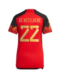 Billige Belgia Charles De Ketelaere #22 Hjemmedrakt Dame VM 2022 Kortermet
